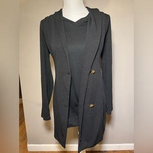 NWOT Black Sleeveless Vest Blazer